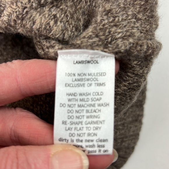 Toad & Co Brown Shawl Lambswool Knit Zip-Up - Picture 10 of 12